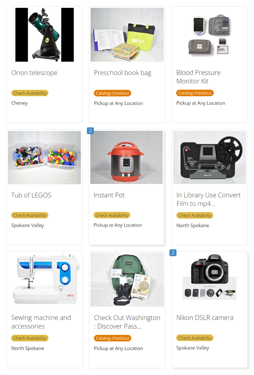 Items from the Library of Things collection